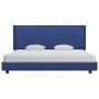 Estructura de cama sin colchón de tela azul 150x200 cm