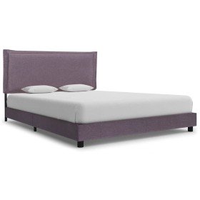 Estructura de cama sin colchón tela taupe 135x190 cm Estructura de cama sin colchón tela taupe 135x190 cm
