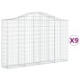 Gabionenkörbe 9 Stück Bogenform Eisen 200x30x120/140 cm von vidaXL, Töpfe und Pflanzgefäße - Ref: Foro24-3145458, Preis: 815,...