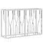 Mesa consola acero inoxidable y vidrio 110x30x70 cm