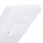 Diván de masaje con almohada de cuero sintético blanco