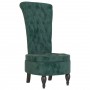 Sessel mit hoher Rückenlehne und dunkelgrünen Samtknöpfen von vidaXL, Einfache Stühle - Ref: Foro24-352466, Preis: 161,98 €, ...