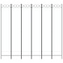 Biombo divisor de 6 paneles de tela blanco 240x220 cm