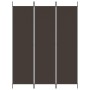 Biombo divisor de 3 paneles de tela marrón 150x200 cm
