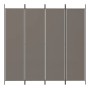Biombo divisor de 4 paneles de tela gris antracita 200x200 cm en Divisores de ambientes | Comprar online en Foro24