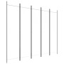 Biombo divisor de 5 paneles de tela blanco 250x200 cm