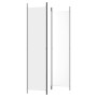 Biombo divisor de 3 paneles de tela blanco 150x220 cm