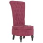 Sessel mit hoher Rückenlehne und roten Samtknöpfen von vidaXL, Einfache Stühle - Ref: Foro24-352467, Preis: 183,76 €, Rabatt: %