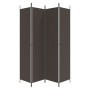 Biombo divisor de 4 paneles de tela marrón 200x220 cm