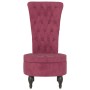 Sessel mit hoher Rückenlehne und roten Samtknöpfen von vidaXL, Einfache Stühle - Ref: Foro24-352467, Preis: 183,76 €, Rabatt: %