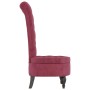 Sessel mit hoher Rückenlehne und roten Samtknöpfen von vidaXL, Einfache Stühle - Ref: Foro24-352467, Preis: 183,76 €, Rabatt: %