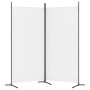Biombo divisor de 2 paneles de tela blanco 175x180 cm