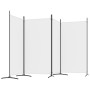 Biombo divisor de 4 paneles de tela blanco 346x180 cm en Divisores de ambientes | Comprar online en Foro24