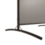Biombo divisor de 5 paneles de tela gris antracita 433x180 cm