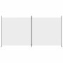 Biombo divisor de 2 paneles de tela blanco 348x180 cm