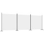 Biombo divisor de 3 paneles de tela blanco 525x180 cm