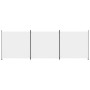 Biombo divisor de 3 paneles de tela blanco 525x180 cm
