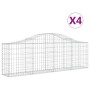 Gabionenkörbe 4 Stück Bogenform Eisen 200x30x60/80 cm von vidaXL, Töpfe und Pflanzgefäße - Ref: Foro24-3145390, Preis: 313,67...
