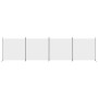 Biombo divisor de 4 paneles de tela blanco 698x180 cm