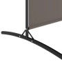 Biombo divisor de 4 paneles de tela gris antracita 698x180 cm