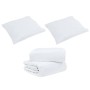 Juego de edredón de invierno con almohada 3 pcs Blanco 260 x