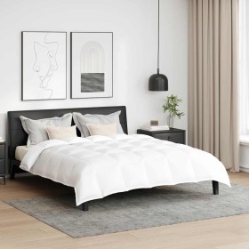 Juego de edredón de invierno con almohada 3 pcs Blanco 240 x