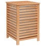 Cesto para la ropa madera maciza de nogal 45x45x65 cm