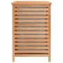 Cesto para la ropa madera maciza de nogal 45x45x65 cm