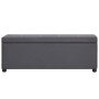 Banco con espacio de almacenaje 116 cm cuero sintético gris