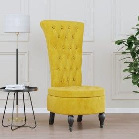Sessel mit hoher Rückenlehne und gelben Samtknöpfen von vidaXL, Einfache Stühle - Ref: Foro24-352469, Preis: 165,95 €, Rabatt: %