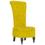 Sessel mit hoher Rückenlehne und gelben Samtknöpfen von vidaXL, Einfache Stühle - Ref: Foro24-352469, Preis: 165,95 €, Rabatt: %