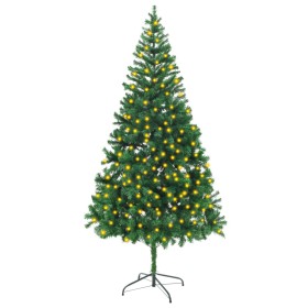 Árbol de Navidad artificial con LEDs 210 cm 910 ramas