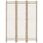 Biombo plegable de 3 paneles bambú y lona 120 cm
