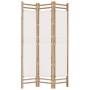 Biombo plegable de 3 paneles bambú y lona 120 cm