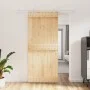 Puerta corredera con herrajes madera maciza de pino 90x210 cm de vidaXL, Puertas - Ref: Foro24-3203011, Precio: 183,34 €, Des...