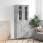 Aparador alto madera contrachapada gris hormigón 69,5x34x180 cm by vidaXL, Sideboards - Ref: Foro24-3198653, Price: 172,18 €,...