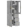 Aparador alto madera contrachapada gris hormigón 69,5x34x180 cm by vidaXL, Sideboards - Ref: Foro24-3198653, Price: 172,18 €,...