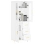 Aparador alto madera contrachapada blanco 69,5x34x180 cm de vidaXL, Aparadores - Ref: Foro24-3198649, Precio: 184,57 €, Descu...
