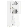 Hohes Sideboard Sperrholz weiß 69,5x34x180 cm von vidaXL, Sideboards - Ref: Foro24-3198649, Preis: 182,81 €, Rabatt: %