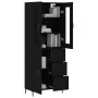 Hohes schwarzes Sperrholz-Sideboard 69,5 x 34 x 180 cm von vidaXL, Sideboards - Ref: Foro24-3198658, Preis: 195,00 €, Rabatt: %