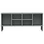 Zapatero con patas metal OSLO madera maciza gris 106x35x45 cm