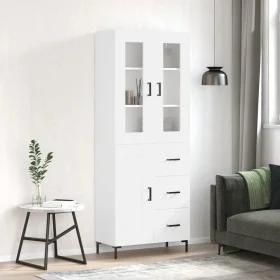 Tall white plywood sideboard 69.5x34x180 cm by vidaXL, Sideboards - Ref: Foro24-3198657, Price: 179,46 €, Discount: %