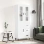 Hohes weißes Sperrholz-Sideboard 69,5 x 34 x 180 cm von vidaXL, Sideboards - Ref: Foro24-3198657, Preis: 184,48 €, Rabatt: %