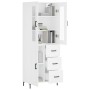 Aparador alto madera contrachapada blanco 69,5x34x180 cm de vidaXL, Aparadores - Ref: Foro24-3198657, Precio: 182,78 €, Descu...