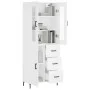 Aparador alto madera contrachapada blanco 69,5x34x180 cm de vidaXL, Aparadores - Ref: Foro24-3198657, Precio: 179,13 €, Descu...