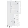 Aparador alto madera contrachapada blanco 69,5x34x180 cm de vidaXL, Aparadores - Ref: Foro24-3198657, Precio: 182,78 €, Descu...