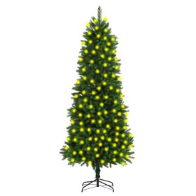 Árbol de Navidad artificial con luces LED verde 240 cm