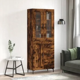 Tall smoked oak plywood sideboard 69.5x34x180 cm by vidaXL, Sideboards - Ref: Foro24-3198662, Price: 179,83 €, Discount: %