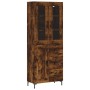 Aparador alto madera contrachapada roble ahumado 69,5x34x180 cm de vidaXL, Aparadores - Ref: Foro24-3198662, Precio: 180,59 €...