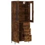 Hohes Sideboard aus geräuchertem Eichensperrholz, 69,5 x 34 x 180 cm von vidaXL, Sideboards - Ref: Foro24-3198662, Preis: 179...